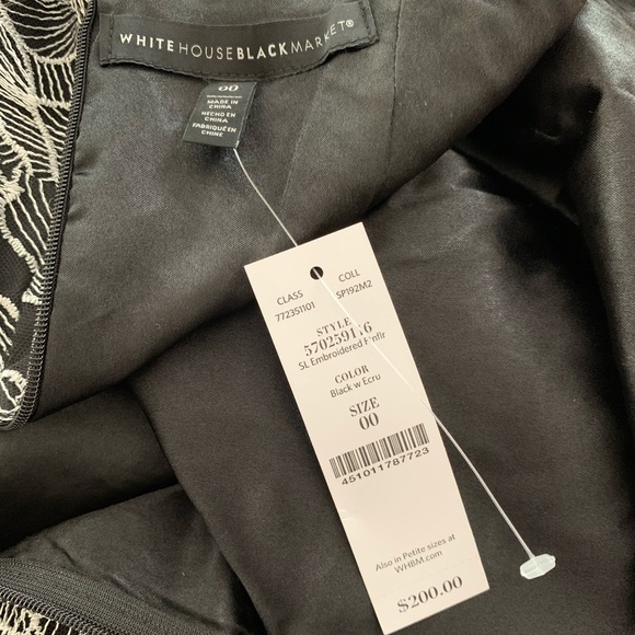 WHBM embroidered fit and flare dress - Picture 7 of 8